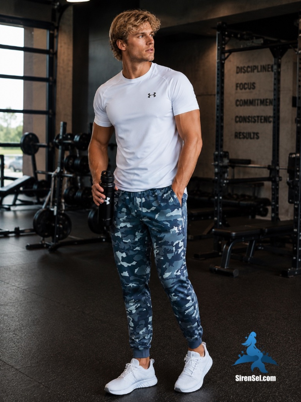 1317 Under Armour UA Rival Fleece ABC Camo Joggers – Large – Slate Blue Gray - Picture 2 of 14